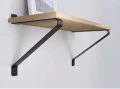 Wspornik do półki drewnianej czarny LOFT 250x220mm
