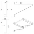 Wspornik do półki drewnianej czarny LOFT 250x220mm