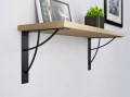Wspornik do półki drewnianej czarny LOFT 180x180mm