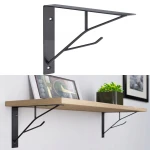 Wspornik do półki drewnianej czarny LOFT 150x150mm