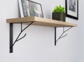 Wspornik do półki drewnianej czarny LOFT 150x150mm