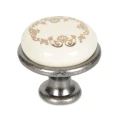 łka meblowa gałka do mebli gałka do szafki porcelana stare srebro