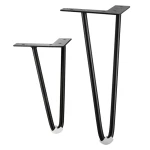 Noga meblowa skośna czarna VIANO HAIRPIN 2 PRĘTY 20/40cm