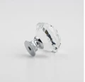 Gałka meblowa uchwyt do mebli kryształ 30mm płaski