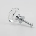 Gałka meblowa uchwyt do mebli kryształ 30mm płaski