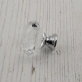 Gałka meblowa uchwyt do mebli kryształ 30mm płaski