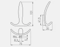 Wieszak meblowy wieszak do mebli E-018 GTV chrom