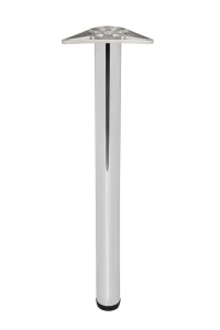 Noga meblowa chrom noga do blatu stołu fi60mm trójkąt ( 710mm-1100mm)