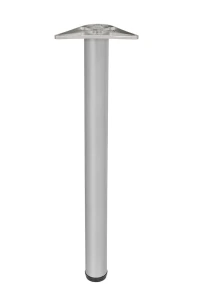 Noga meblowa matowy chrom noga do blatu stołu fi60mm trójkąt ( 710mm-1100mm)